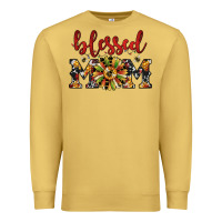 Antique Gold Christmas blessed mom Premium Sweatshirt - JahusDesignShop