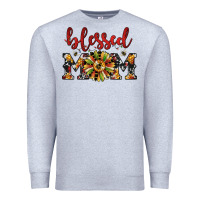 Heather Grey Christmas blessed mom Premium Sweatshirt - JahusDesignShop