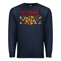 Navy Christmas blessed mom Premium Sweatshirt - JahusDesignShop