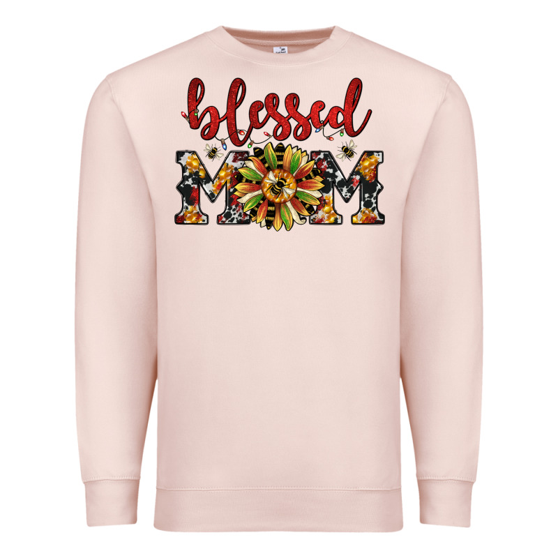 Christmas Blessed Mom Premium Sweatshirt by JahusDesignShop | Teevron