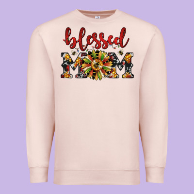 Christmas Blessed Mom Premium Sweatshirt Designed By Jahusdesignshop