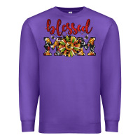 Purple Christmas blessed mom Premium Sweatshirt - JahusDesignShop