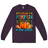 Plum Cutest pumpkin in the patch Long Sleeve Tee - RanaPortraitStore
