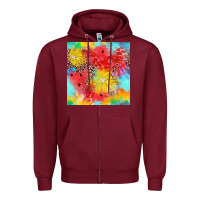 Burgundy fruits leopard seamless pattern Zipper Hoodie - Zillion Design Studio