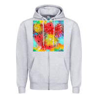 Heather Grey fruits leopard seamless pattern Zipper Hoodie - Zillion Design Studio