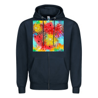 Navy fruits leopard seamless pattern Zipper Hoodie - Zillion Design Studio
