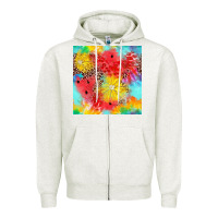 Oatmeal Heather fruits leopard seamless pattern Zipper Hoodie - Zillion Design Studio