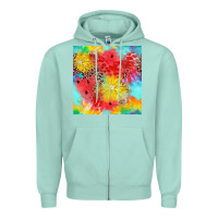 Seafoam fruits leopard seamless pattern Zipper Hoodie - Zillion Design Studio