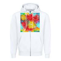 White fruits leopard seamless pattern Zipper Hoodie - Zillion Design Studio