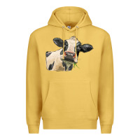 Antique Gold holstein heifer face Premium Hoodie - LillyAllenDesigns