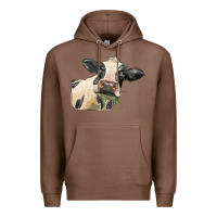 Chestnut holstein heifer face Premium Hoodie - LillyAllenDesigns
