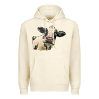 Sandshell holstein heifer face Premium Hoodie - LillyAllenDesigns
