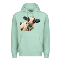 Seafoam holstein heifer face Premium Hoodie - LillyAllenDesigns