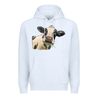 White holstein heifer face Premium Hoodie - LillyAllenDesigns