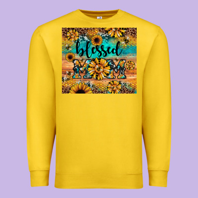 Blessed Mom Premium Sweatshirt Designed By Jahusdesignshop