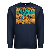 Navy blessed mom Premium Sweatshirt - JahusDesignShop