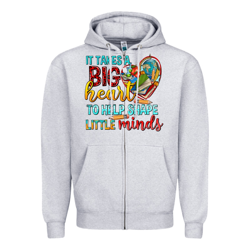 Big Heart To Help Shape Little Minds Tbw Zipper Hoodie by texasbilliewilder | Teevron