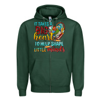 Sports Green big heart to help shape little minds tbw Zipper Hoodie - texasbilliewilder