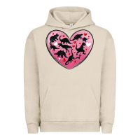 Pigment French Oak dinosaur valentine heart Urban Hoodie - MaliasSmallBusiness