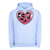 Pigment Grape Ice dinosaur valentine heart Urban Hoodie - MaliasSmallBusiness