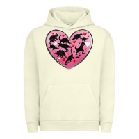 Pigment Pistachio dinosaur valentine heart Urban Hoodie - MaliasSmallBusiness