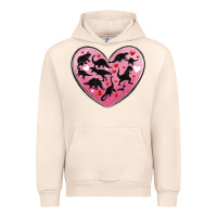 Sandshell dinosaur valentine heart Urban Hoodie - MaliasSmallBusiness