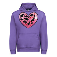 Tulip dinosaur valentine heart Urban Hoodie - MaliasSmallBusiness