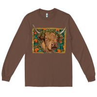 Chestnut Fall Cow Long Sleeve Tee - RanaPortraitStore