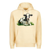Pina Colada holstein cow sitting Premium Hoodie - LillyAllenDesigns