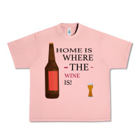 Salmon HOME IS WHERE THE WINE IS Urban Heavy Tee - Bettercallsaul