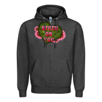 Charcoal Heather valentine's day stuck on you heart sunflowers Zipper Hoodie - RanaPortraitStore