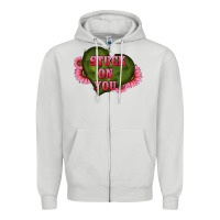 Dove Grey valentine's day stuck on you heart sunflowers Zipper Hoodie - RanaPortraitStore