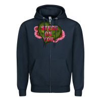 Navy valentine's day stuck on you heart sunflowers Zipper Hoodie - RanaPortraitStore