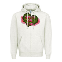 Oatmeal Heather valentine's day stuck on you heart sunflowers Zipper Hoodie - RanaPortraitStore