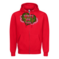 Red valentine's day stuck on you heart sunflowers Zipper Hoodie - RanaPortraitStore