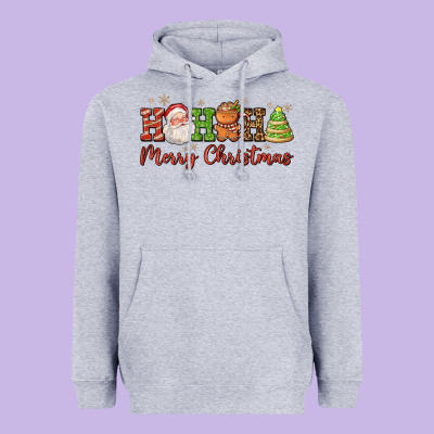 Hohoho Merry Christmas Santa Coffee Cup Tree Cooki Heavyweight Hoodie Designed By Fadigitalartstudio