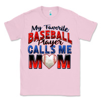 Bubblegum Pink my favorite baseball player calls me mom Classic Tee - Zillion Design Studio