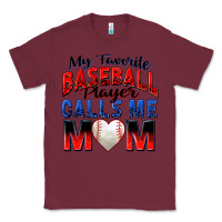 Burgundy my favorite baseball player calls me mom Classic Tee - Zillion Design Studio