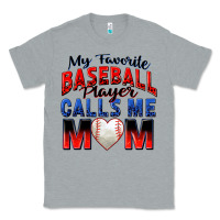 Heather Grey my favorite baseball player calls me mom Classic Tee - Zillion Design Studio