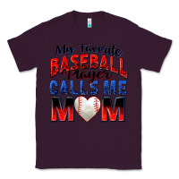 Plum my favorite baseball player calls me mom Classic Tee - Zillion Design Studio