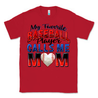 Red my favorite baseball player calls me mom Classic Tee - Zillion Design Studio