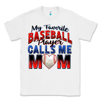 White my favorite baseball player calls me mom Classic Tee - Zillion Design Studio