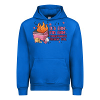 Cobalt it's fine i'm fine everything's freakin' fine Urban Hoodie - MaliasSmallBusiness