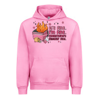 Fuchsia Pink it's fine i'm fine everything's freakin' fine Urban Hoodie - MaliasSmallBusiness