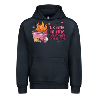 Navy it's fine i'm fine everything's freakin' fine Urban Hoodie - MaliasSmallBusiness
