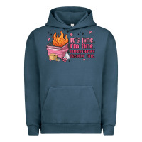 Pigment Midnight Navy it's fine i'm fine everything's freakin' fine Urban Hoodie - MaliasSmallBusiness