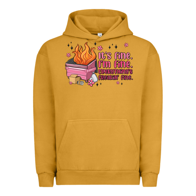 It's Fine I'm Fine Everything's Freakin' Fine Urban Hoodie by MaliasSmallBusiness | Teevron