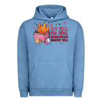 Pigment Pebble Blue it's fine i'm fine everything's freakin' fine Urban Hoodie - MaliasSmallBusiness