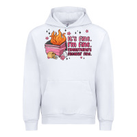 White it's fine i'm fine everything's freakin' fine Urban Hoodie - MaliasSmallBusiness