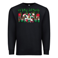 Black mexican flag sunflower mom leopard Premium Sweatshirt - JahusDesignShop